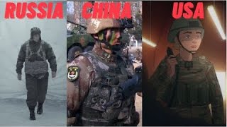 Army Recruitment Ads China VS Russia VS USA [upl. by Nivrad670]