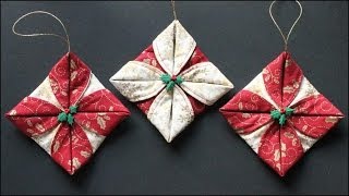 Folded Fabric Ornaments [upl. by Idelia229]