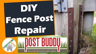 How To Fix A Broken Fence Post  Post Buddy  Easy DIY  Under 30 Minutes  Cheap  Any Post [upl. by Enalahs]