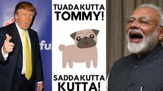 Tuada Kutta Tommy Sada Kutta kutta  Modi ji and Donald Trump  funny video [upl. by Saint465]