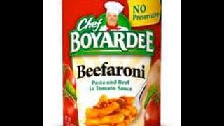 Chef Boyardee Beefaroni Review [upl. by Naujej]