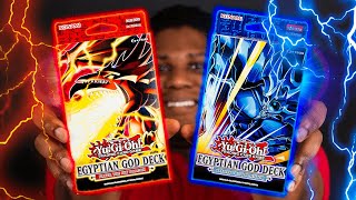 YuGiOh EGYPTIAN GOD DUEL Obelisk VS Slifer Decks [upl. by Appilihp]