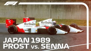 Ayrton Senna and Alain Prosts Championship Deciding Crash  1989 Japanese Grand Prix [upl. by Negriv740]