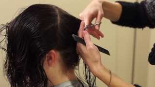 Shattered Aline Hairstyles  HOW TO CUT AN ALINE  hair tutorial [upl. by Krystalle]