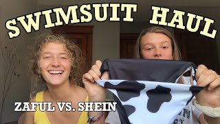 REVIEW amp TRY ON SWIMSUIT HAUL  ZAFUL VS SHEIN  Holly Ebert [upl. by Eduam538]