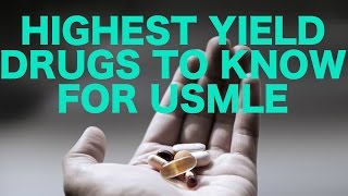 Highest Yield Drugs for USMLE [upl. by Annelg610]