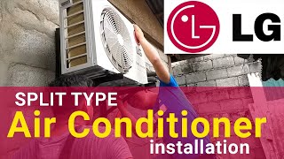 Split Type Aircon Installation LG Dual Inverter 2019 [upl. by Leiser]