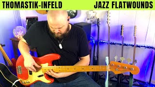 THOMASTIKINFELD Jazz Flat Wound Bass Strings Review [upl. by Anol269]