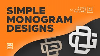 How to Create a Simple Monogram • Adobe Illustrator Tutorial [upl. by Koenig601]