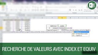 Les fonctions INDEX et EQUIV sur Excel [upl. by Lynd291]