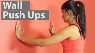 Wall Push Ups For Beginners  How To [upl. by Maighdlin]