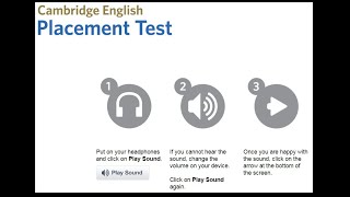 CAMBRIDGE ENGLISH PLACEMENT TEST DEMO [upl. by Aled22]