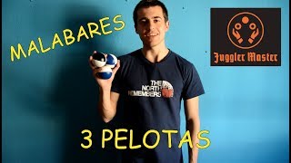 Tutorial Malabares  3 pelotas  Cascada [upl. by Anelrad]