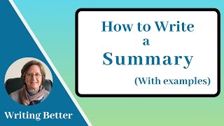 How to Summarize with examples [upl. by Atsahs371]