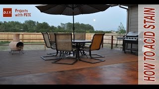 How to Acid Stain Concrete  DIY Acid Stained Concrete Patio [upl. by Manwell975]