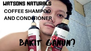 Watsons Naturals Coffee Shampoo and Conditioner Product Review [upl. by Arbba]