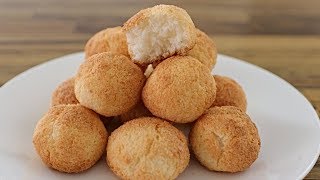 3Ingredient Coconut Cookies Recipe [upl. by Reibaj]