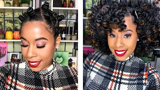 Bantu Knots On Fine Natural Hair [upl. by Sillaw481]