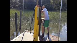 Dock piling installation [upl. by Nathanson]