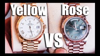 Yellow Gold vs Rose Gold DayDate [upl. by Moriarty]