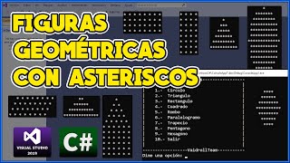 FIGURAS GEOMÉTRICAS CON ASTERISCOS EN C  VISUAL STUDIO 2019 [upl. by Nnylacissej]