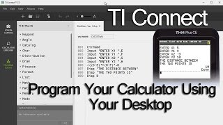 How to Program Your TI Calculator on a Desktop Computer with the TI Connect Software [upl. by Cordeelia]