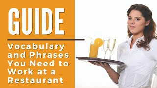 Speaking in Spanish  Restaurant Vocabulary  Waiter Training [upl. by Rudyard]