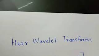 Problem on Haar Wavelet transform vector [upl. by Chelsae636]