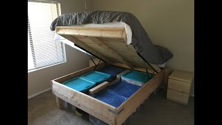 DIY Storage Bed with Gas Spring Assist [upl. by Draneb]