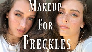 Everyday Makeup For Freckles  Foundation for Freckles amp Faux Freckle HowTo [upl. by Yerrok136]