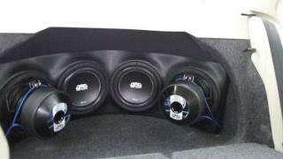 4 DAD BD 10s on 2 Arc Audio KS 25001s in a Jetta TrunkCruisers Mobile Audio [upl. by Einaoj274]