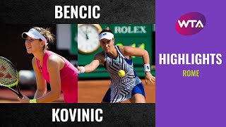 Belinda Bencic vs Danka Kovinic  2020 Rome Second Round  WTA Highlights [upl. by Anyahs]