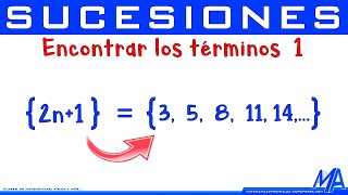 Términos de una Sucesión  Ejemplo 1 [upl. by Erreid]