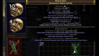 POE 1 Minute Guide to Crafting a DOT Quiver ◆expensive [upl. by Jannelle124]