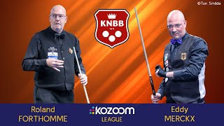 KNBB Kozoom League  Martin HORN vs Roland FORTHOMME [upl. by Niccolo]