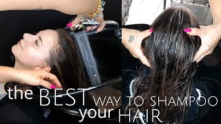 how to WASH YOUR HAIR properly client demo malia PART 2 [upl. by Amora]