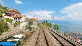 ★ 4K 🇨🇭Cab ride along lake Geneva Allaman  Villeneuve Switzerland 082020 [upl. by Enilkcaj]