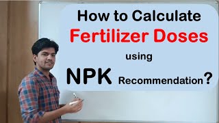 How to calculate Fertilizer Doses using NPK recommendations Agri Wale [upl. by Nels]