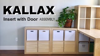 How to Assemble the IKEA Kallax Insert with Door [upl. by Llenrahs]