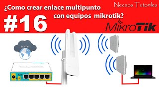 Como crear un enlace multipunto con mikrotik explicado [upl. by Nailil]