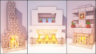 Minecraft 5 Fireplace Designs [upl. by Ayhdiv]