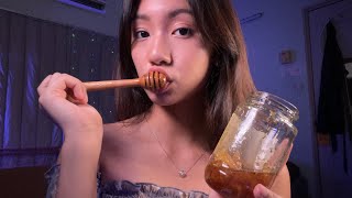 ASMR  Honeycomb  Sticky Satisfying Sounds [upl. by Hgiellek297]