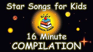 Star Songs for Kids  16 Minute Compilation from Silly School Songs  Star Facts  Astronomy Facts [upl. by Tanberg]