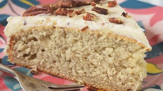 Old Fashioned Banana Cake Recipe Demonstration  Joyofbakingcom [upl. by Higginson]