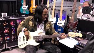 Verdine White  Sadowsky bass NAMM 2017 Smooth Jazz Family [upl. by Isawk389]