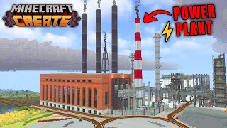 I Built a Working ELECTRICITY⚡Power Plant In Create Mod [upl. by Dnaltruoc]