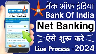 BOI Net Banking Registration 2024  How to activate internet banking on bank of india in hindi [upl. by Wales716]