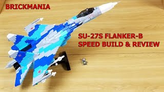 BRICKMANIA CUSTOM LEGO SU27S FLANKERB JET FIGHTER SPEED BUILD amp REVIEW [upl. by Hammad]