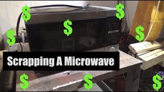 Scrapping a Microwave How to Take Apart  Easy [upl. by Jabon]