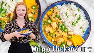 Mango Chicken Curry Recipe  EASY 30Minute Dinner [upl. by Jaella]